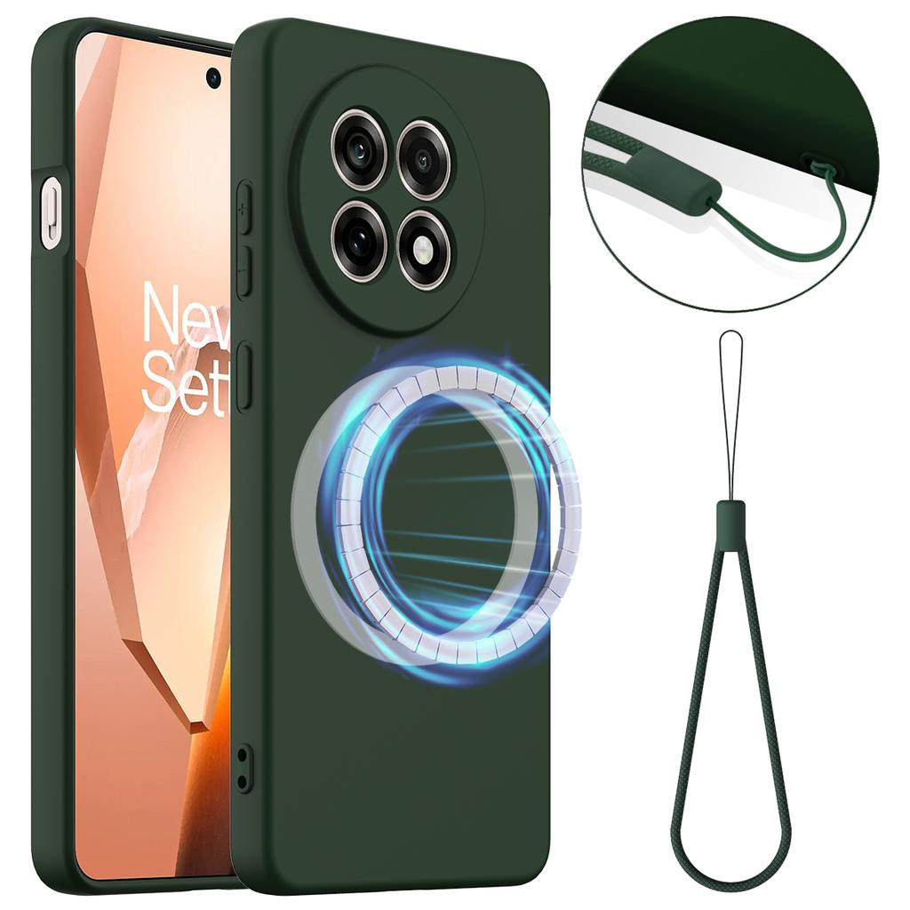 For OnePlus Ace 5 5G/OnePlus Ace 5 Pro 5G/OnePlus 13R 5G Magnetic Case Anti-Drop Liquid Silicone Phone Cover