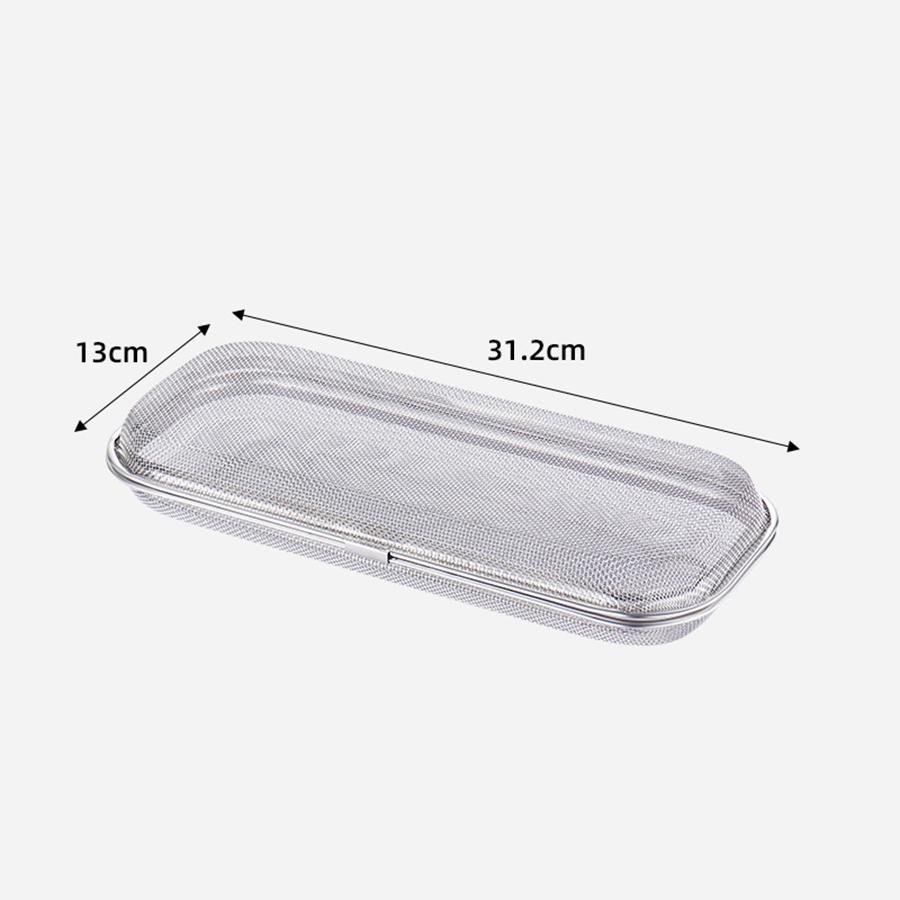 304 Stainless Steel Mesh Tableware Storage Box Empty Box Outdoor Portable Storage for Chopsticks Spoon Box Children's