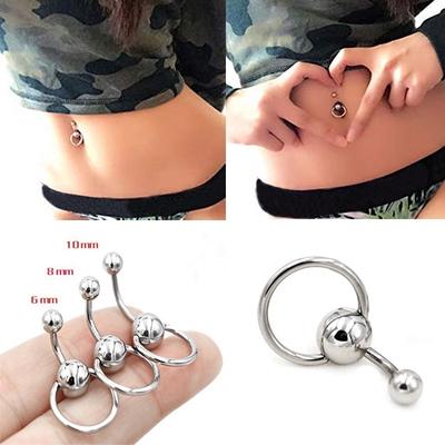 1 Piece or 3pcs/set  14G Surgical Stainless Steel Navel Rings Silver Ball Sexy Belly Button Ring Body Piercing Jewelry