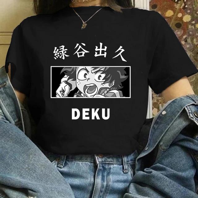Manga Cute My Hero Academia Anime T Shirt Women Boku No Hero Academia T-shirt Bakugou Himiko Toga Tees Anime Deku Tshirt