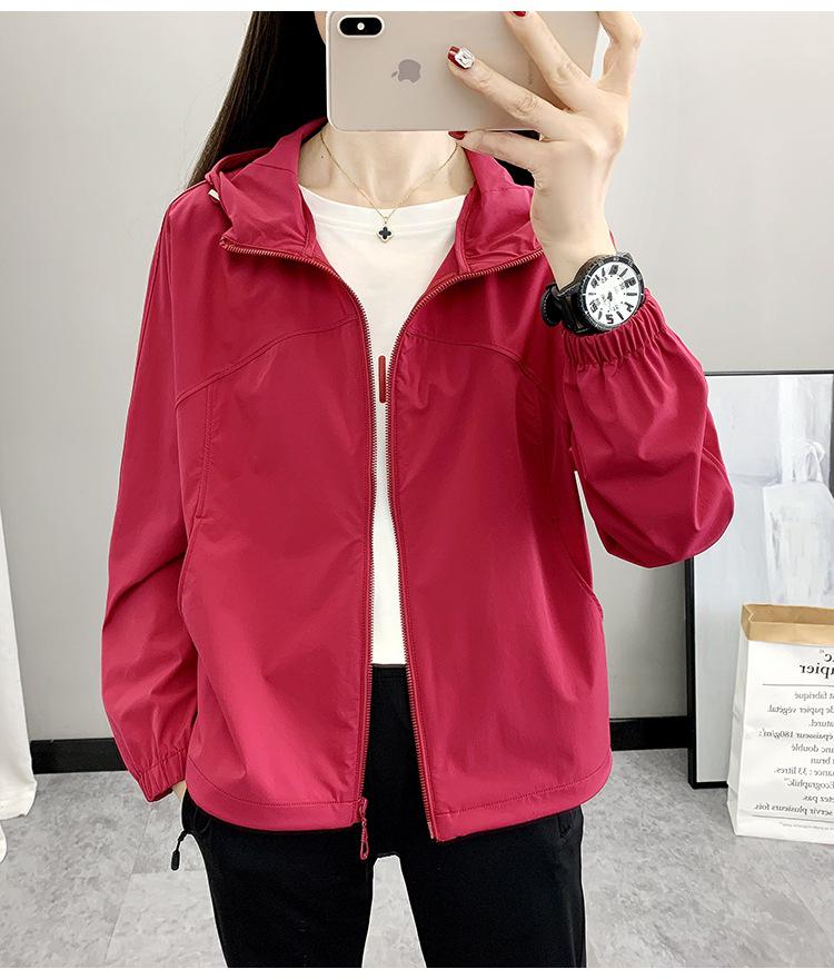 Women's Summer Outdoor Hooded Jacket - Cooling, UV-Resistant, Breathable, Loose-Fit Windbreaker for Sun Protection