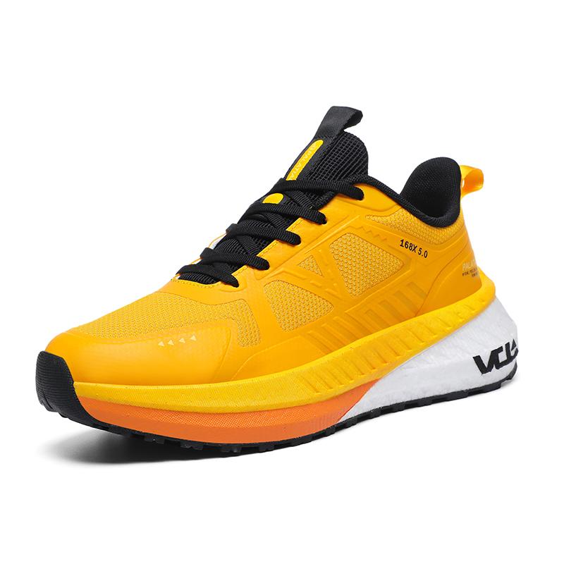 

Пара кроссовок Высококачественные кроссовки Мужские Уличные Дышащие Обувь для зала Мужские Женские Удобные На шнуровке Марафонская Спортивная обувь 44 жёлтый