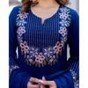 Women Aline Embroidery Kurti Pant Dupatta Set Pakistani Party Wear Top Kurta Set