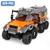 Techniczny Miejski Pojazd Terenowy Ciężarówka do Transportu Jeepów Samochód ATV Model Klocki MOC Monster Trucks Cegły Zabawki Dla Dzieci