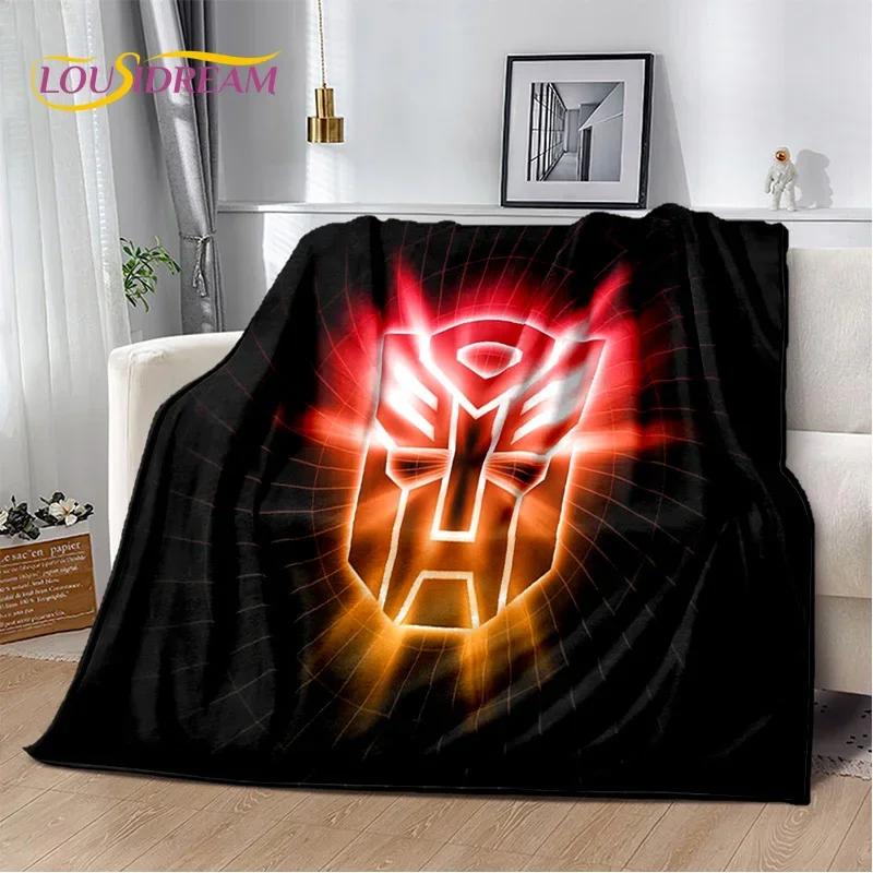 Cartoon T-Transformers Autobots Soft Flannel Blanket for Beds Bedroom Sofa Picnic,Throw Blanket for Cover Outdoor Leisure Gift