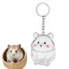 Transparent Acrylic Keychain Cat Hair Storage Capsule Handmade Hamster Hair Storage  DIY Pendant
