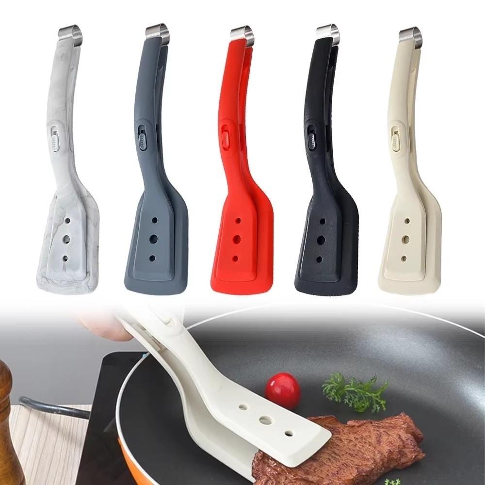 Silicone Egg Flipper Spatula Multipurpose Spatulas Bread Clip Fried Steak Clamp  BBQ Grilling