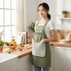 Smutsavvisande Vattentätt Förkläde Oljebeständigt Avtagbar Handduk Köksförkläde Andningsbart Slitstarkt Korsryggsförkläde Matlagning
