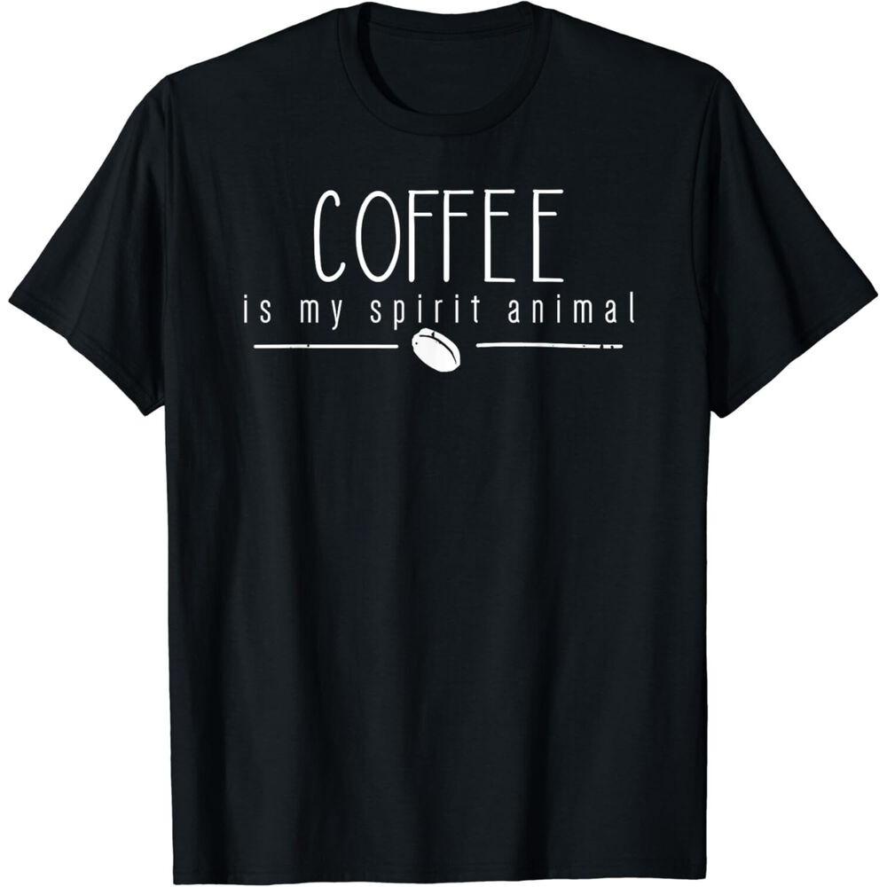 Funny Coffee Is My Spirit Animal Coffee Bean Gift Unisex TShirt Breathable Cotton Tops Comfort and Fashion Coexist Unisex T Shirt