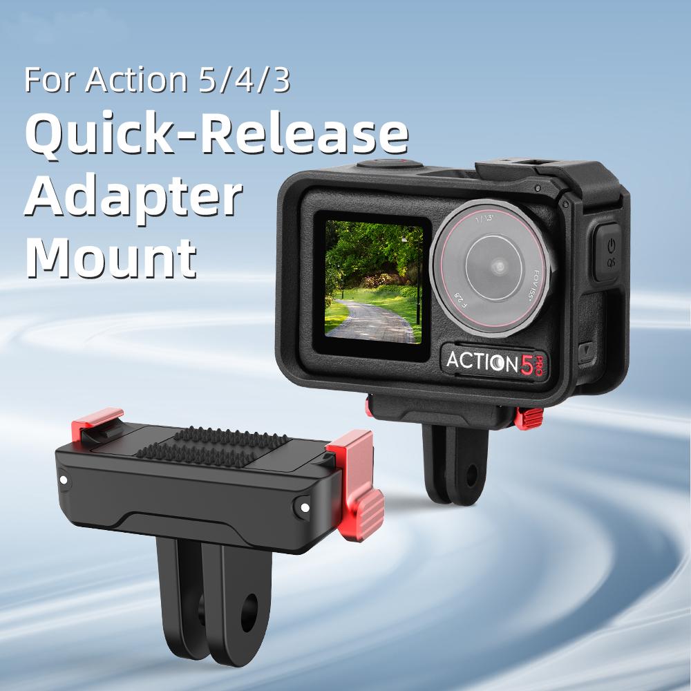 FLYMILE For DJI Osmo Action 5 Pro/4/3 Magnetic Quick Release Base Mount Expansion Adapter
