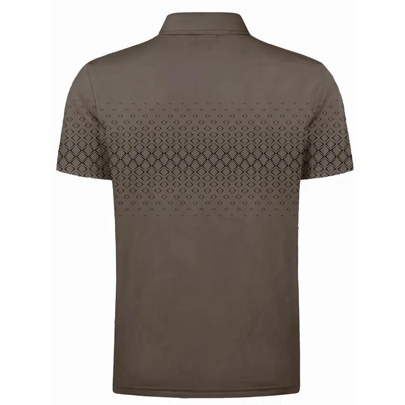 Men Short Sleeve Fashion Zipper Polo Shirt .