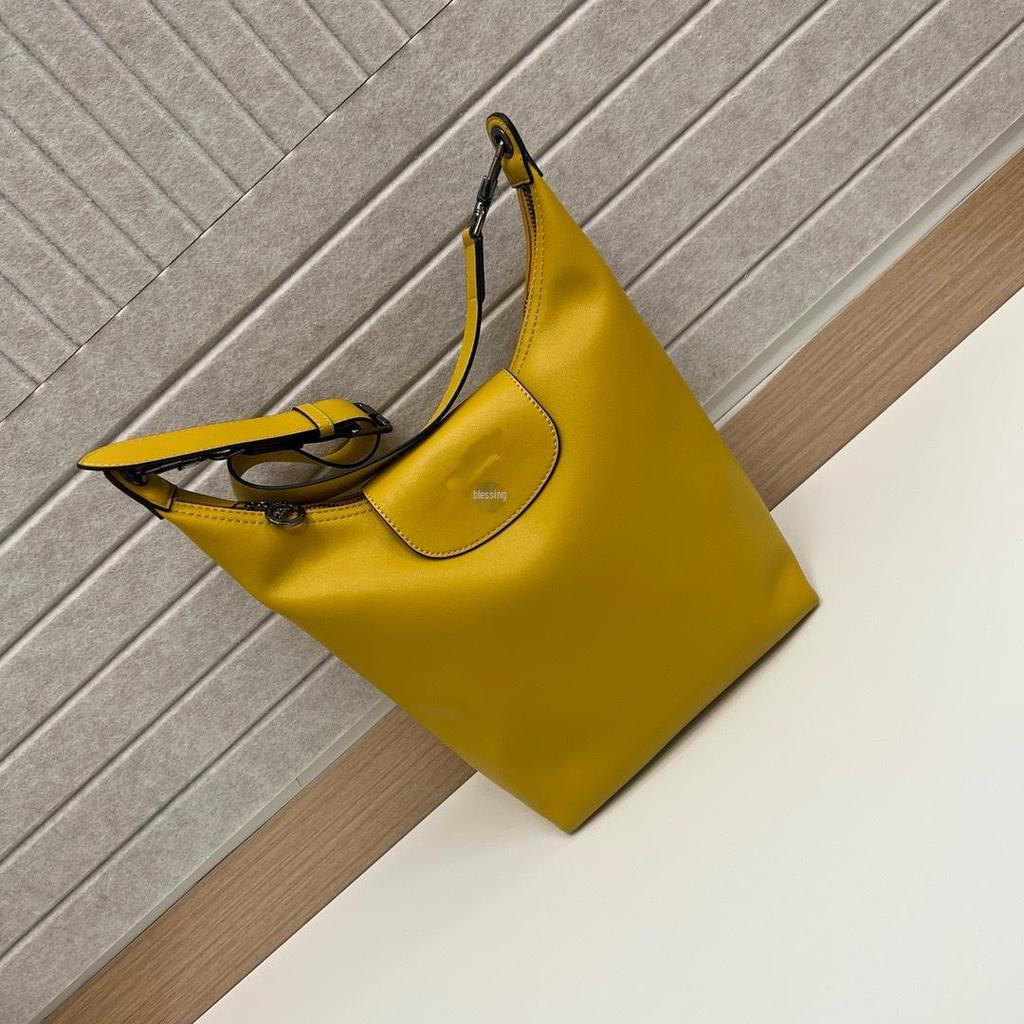 "2025 Dumpling Bag Series: Women's Strong Cowhide Hobo Shoulder & Messenger Bag"