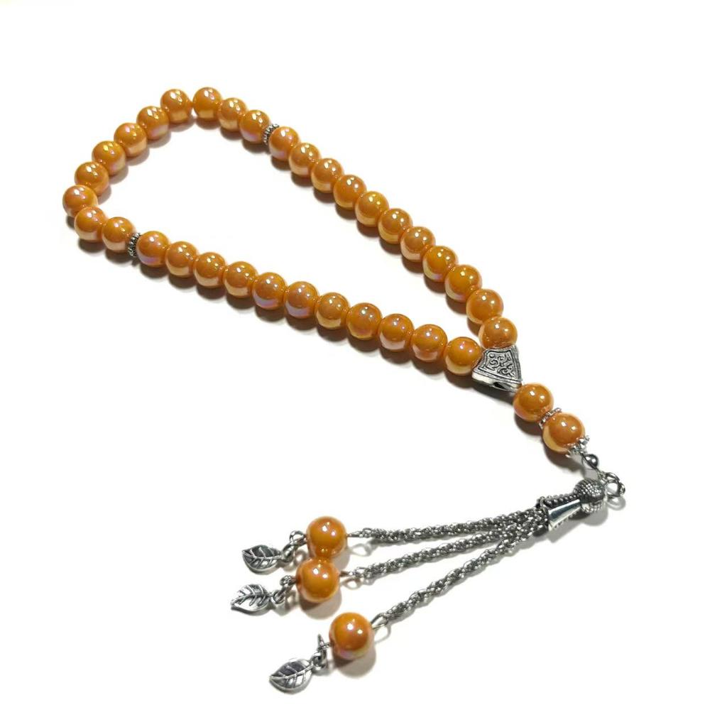 High-Temp Crystal Glass Islamic Prayer Bracelet 8mm UAE Muslim Beads