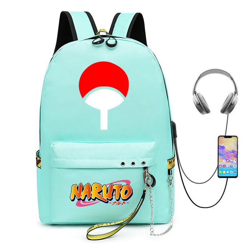 Naruto Anime Themed Oxford Fabric Backpack Teens Students Travel School With Arc Shoulder Straps