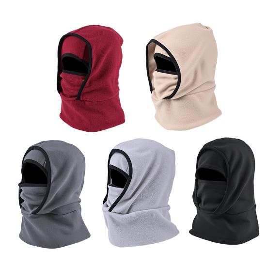 Skiing Headgear Outdoor Winter Warm Hat 3-in-1 Integrated Thermal Hood Scarf Face Guard Sports Running Hat