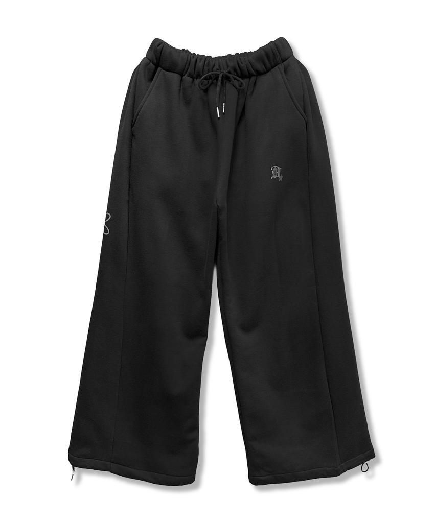 Damiswi (Fleece-Lined) Warm Cotton Balloon Fit Sweatpants_Black