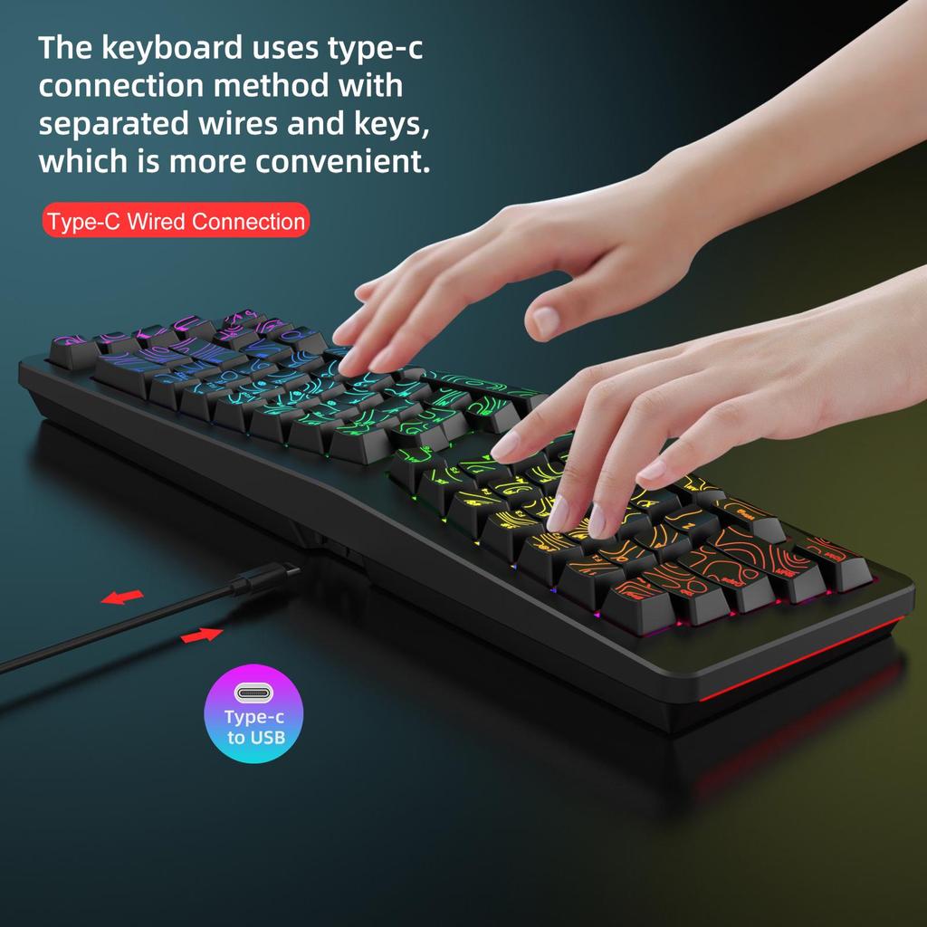 G131 RGB Ergonomic Gaming Keyboard, 69 Keys