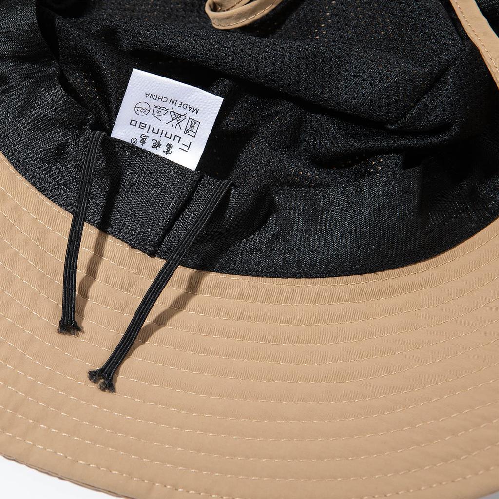 Croogo Safari Hat with Breathable and UV Perfect as a it features a wide sun lightweight windproof and a chin design for and mountain Men's Mesh,