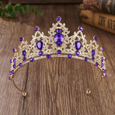 Elegant Bridal Tiara Shiny Princess Rhinestone Crown Exquisite Baroque Crown  Women/Girls