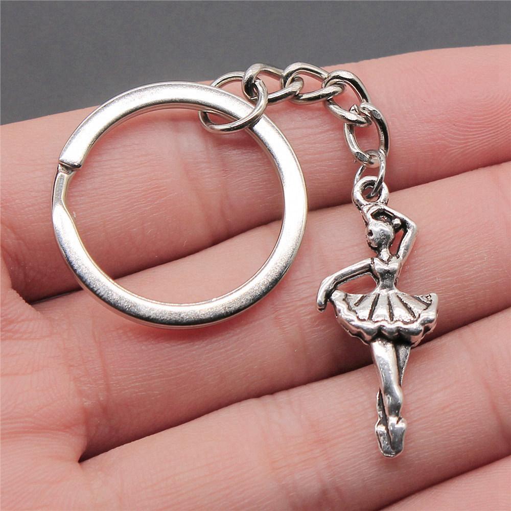 28mm Key Ring Couple Heart Love Minimalist Jewelry Components QY016