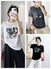2025 Spring/Summer Plus Size Women's Loose Fit Round Neck Cartoon Print Short Sleeve T-shirt