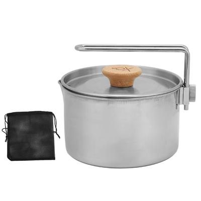 Boîte à Bento Multifonctionnelle Poignée Pliable Récipient à Lunch en Acier Inoxydable Batterie de Cuisine d'Extérieur