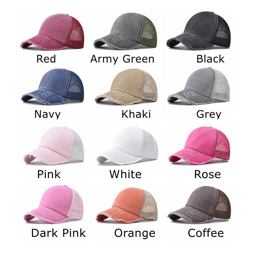 12 Color Ripped Baseball Cap Cap
