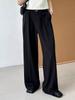 Modische plissierte Hose mit weitem Bein für Damen, hohe Taille, gerade, locker, Anzughose, weiblich, Frühling 2026