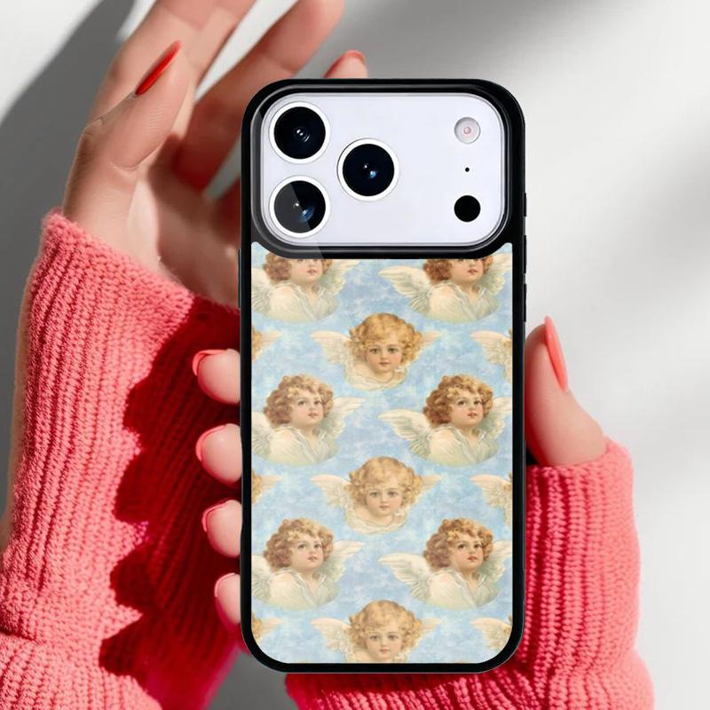 Vintage Painting Paradise Angel Phone Case for iPhone 17 Air 16e 15 14 13 Pro Max Back Cover for 12 11 Pro Coque