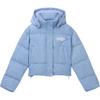 Levis FW24 Performance Warm Fleece Series Removable Hood Embroidered Zipper Long Sleeve Down Jacket Women Jacket Light-Blue 001CB-0002