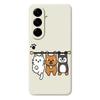 For Samsung Galaxy A56 5G Case Three Animal Dolls Pattern Printing Straight Edge TPU Phone Back Cover
