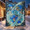 Charizard VS Blastoise Pattern Blanket for Home Decoration, Bed, Sofa, Car Travel, Camping, Suitable for All Seasons, Birthday Christmas Gift