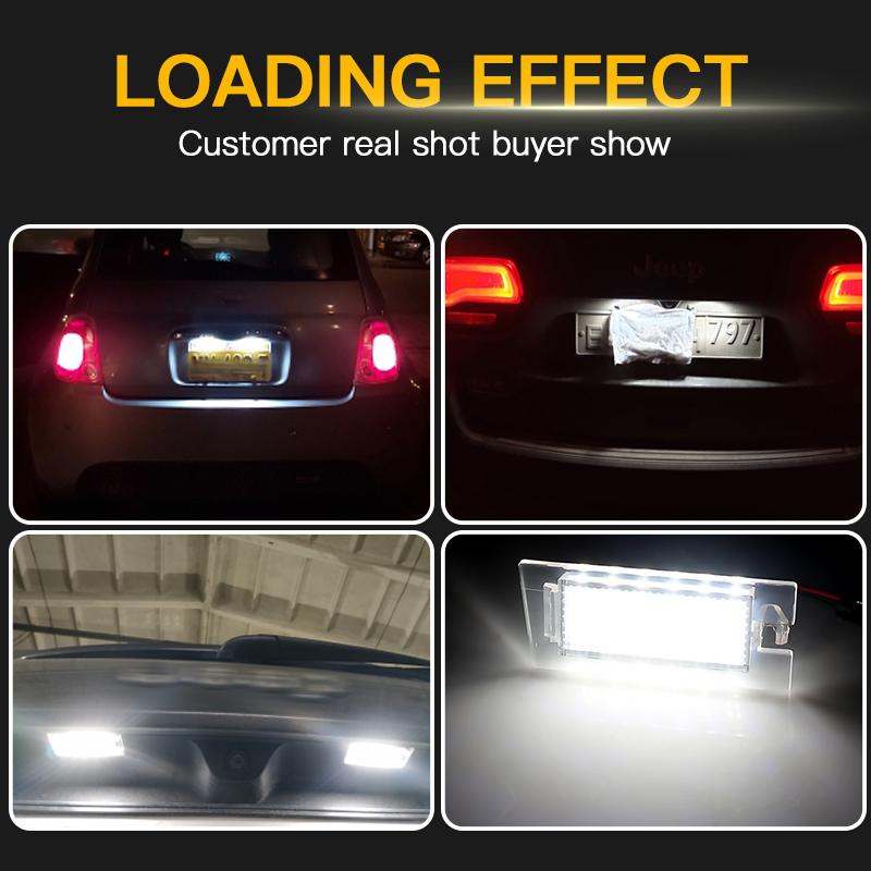 2pcs 68223864AB Canbus LED Number License Plate Light Lamp LED Car Tail Lamp for Jeep Cherokee KL 2014-2018 Auto Accessories