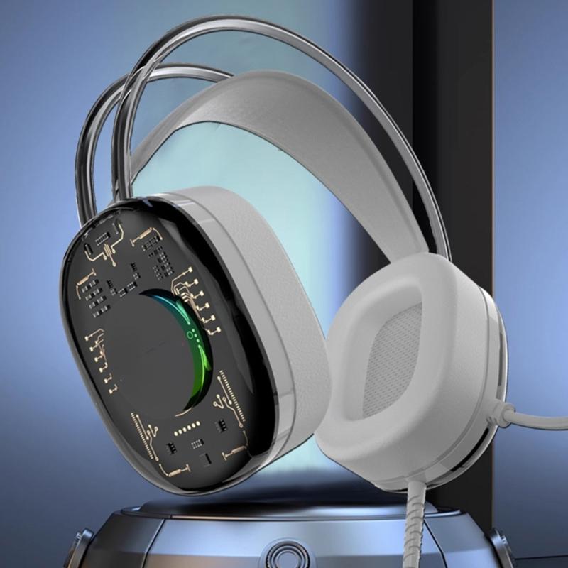 Professional 7.1 Channel Head Mounted Earphone Corded Headphone with Microphone for Computer Gaming