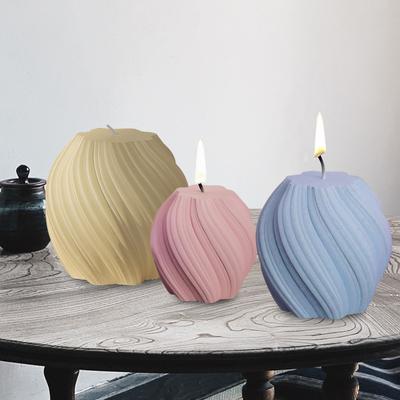 Wave Pillar Candle Silicone Mold for Candle Making Aromatherapy Candle Resin Mould Ornaments Epoxy Resin Casting Mold