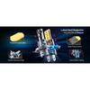 2PCS H4 LED Light Bulbs,9003 Headlight High/Low Beam Driving,Fog & Spot Lights with 50000 RPM Turbo Fan,6500K IP68 Waterproof