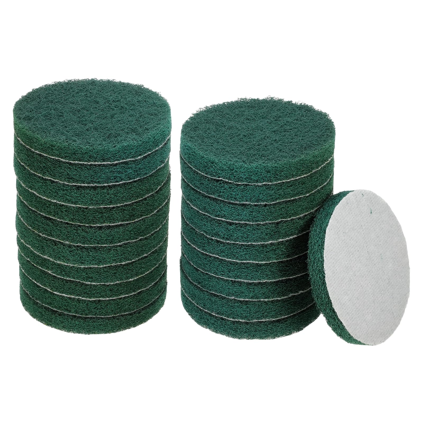 

uxcell 20pcs Scrubber Scrubbing Pads 180 Grit Drill Power Brush Hoop and Loop Surface Conditioning Discs Drill Scuffing Discs Scrub Pads for Home