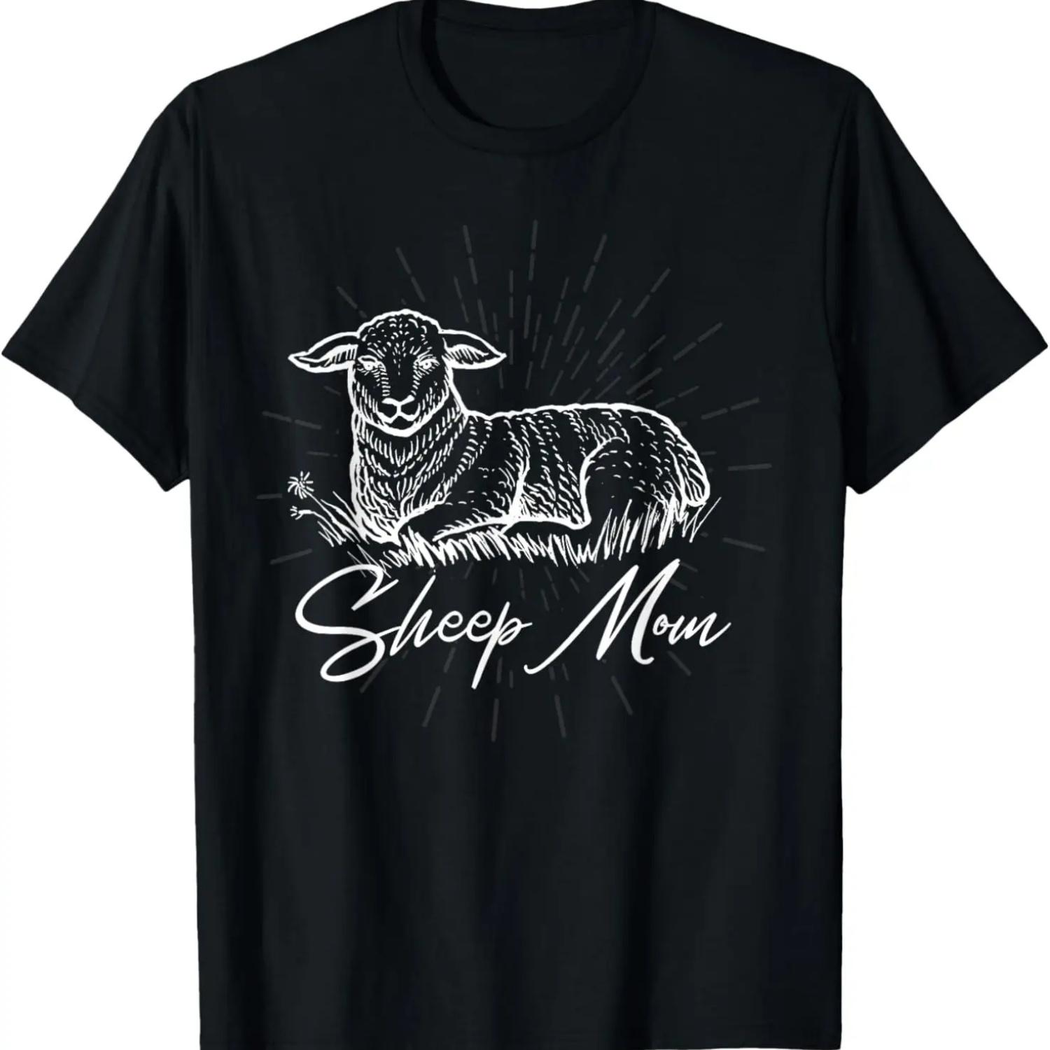 Sheep Lover Clothing for Mom - Sheep Mom T-Shirt S