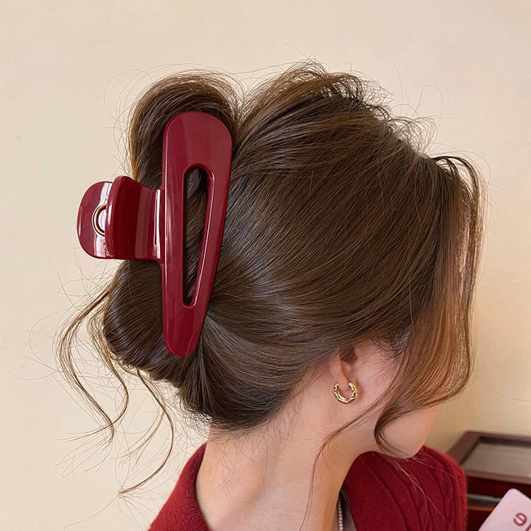 High-End 2024 Acrylic Water Drop Claw Clip - Autumn/Winter Updo & Christmas Hair Accessory