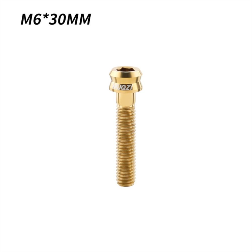Titanium Zinc Zinc Alloy Bicycle Stem Top Cap Screw M6x30/35mm Bicycle Headset Cover Screws Road Bikes