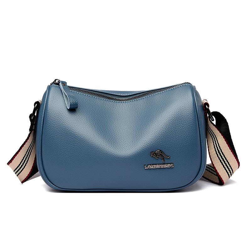 Neue Mode Damenhandtasche Damen Ein-Schulter Umhängetasche Sommer Mittelalterliche und Ältere Mütter Weiche Leder Quadratische Tasche