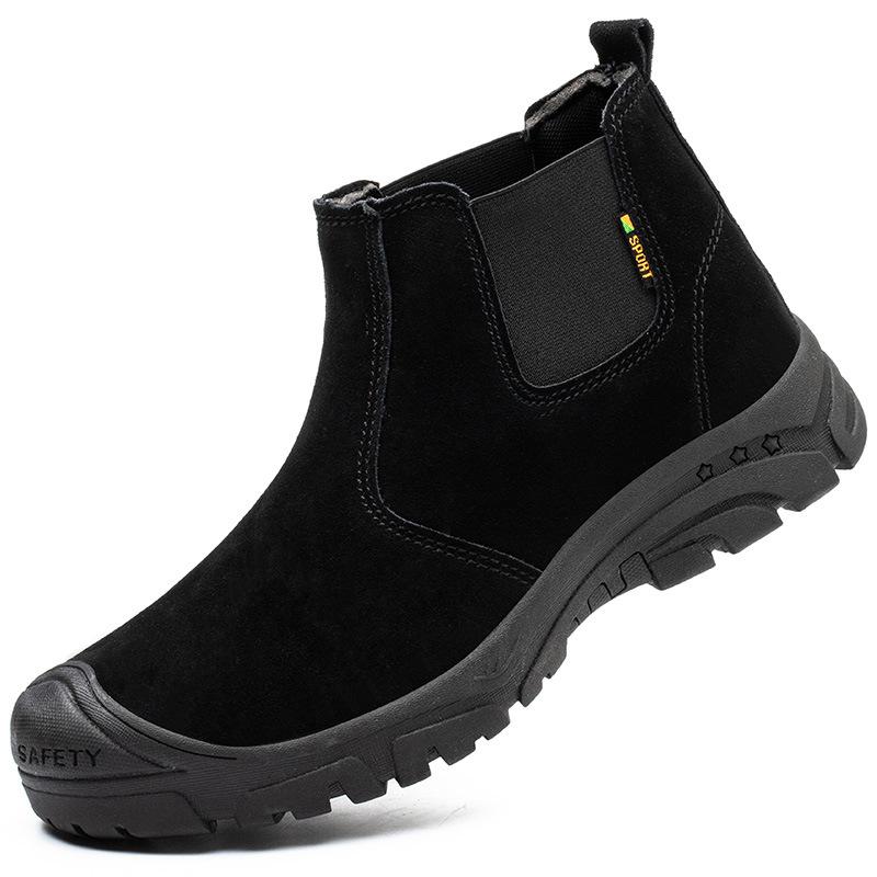 Fashion COZOK Outdoor Construction Protection Boots Men Waterproof Non-slip Safety Shoes Light Indestructible Wear-resistant Work Shoes