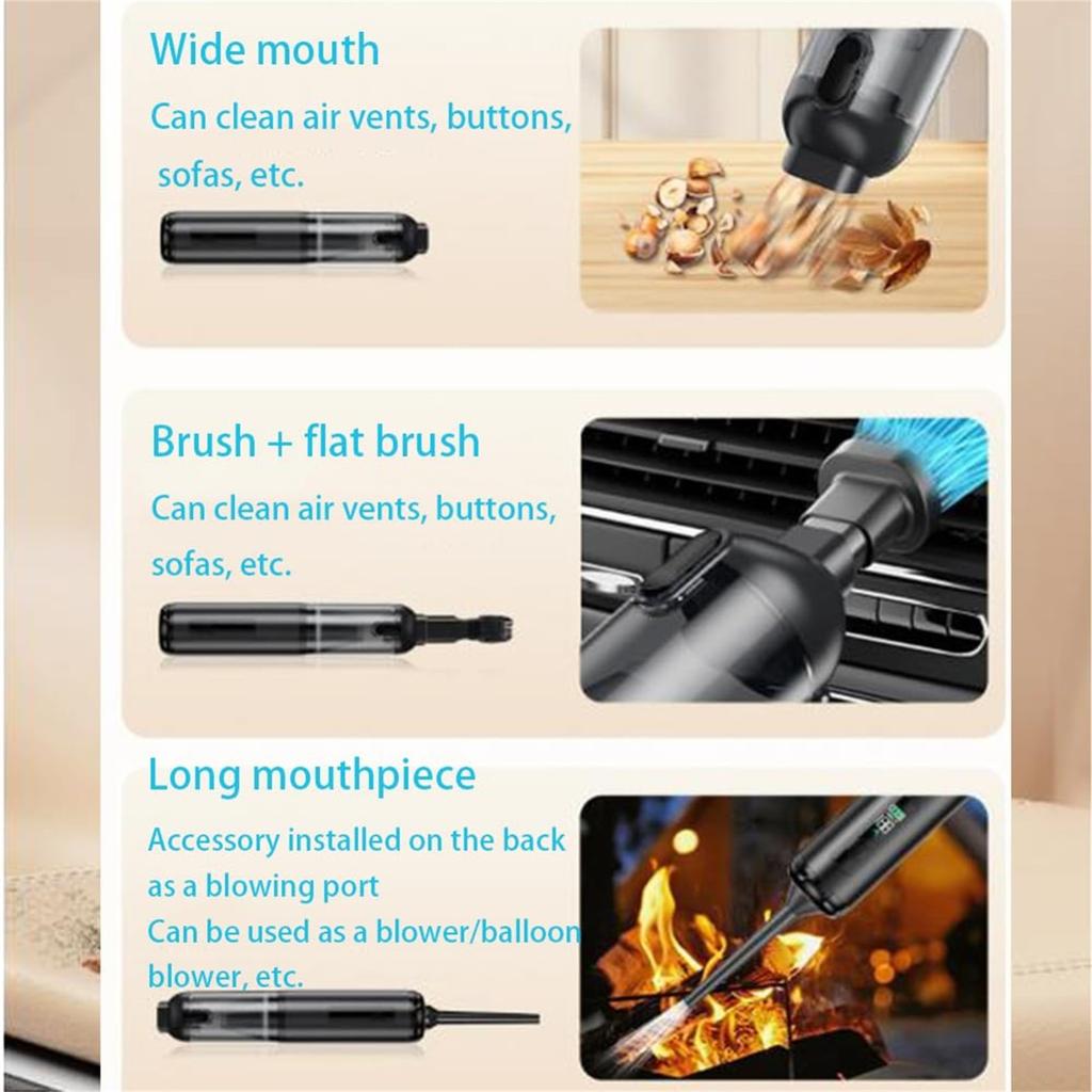 Car Vacuum Portable, Handheld Vacuum Cordless Rechargeable, Small Vacuum Cleaner For Car, Home, Outdoor
