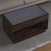 VidaXL Coffee Table with Infinity LED Brown Oak 90x50x50 Cm, Side Table, Living Room Table, Side Table, End Table 847671