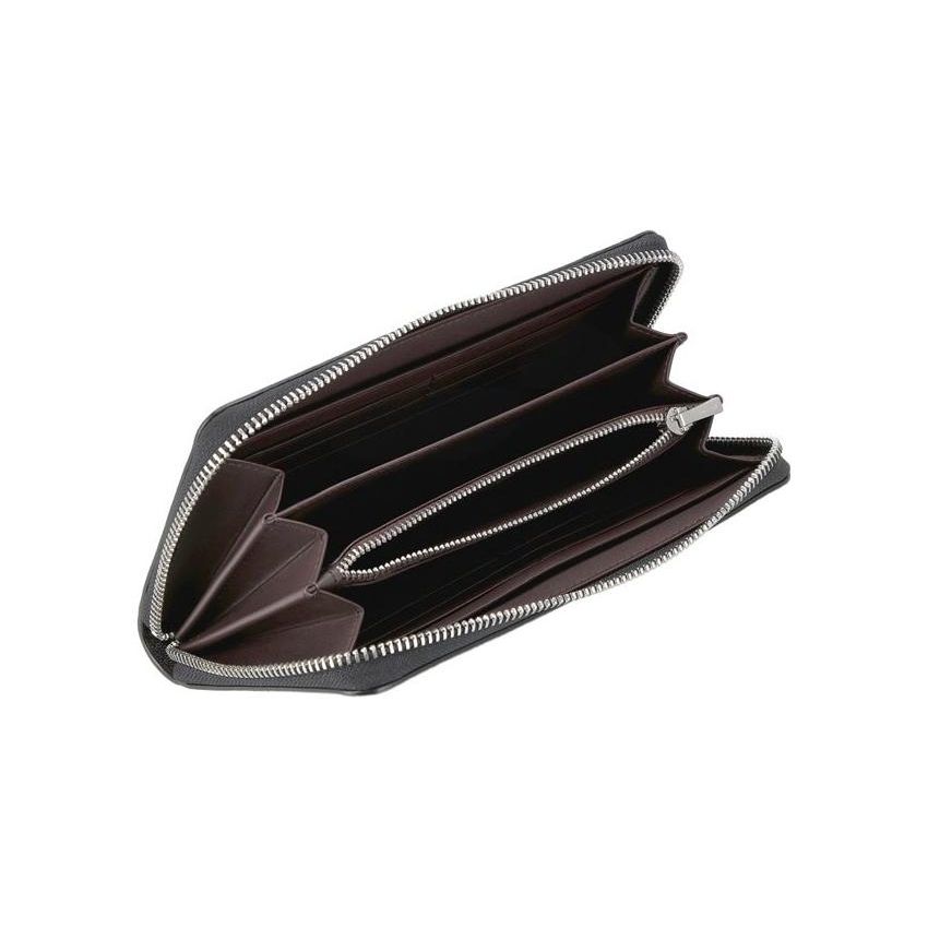 Coach Zip Around 19 Classic Monogram Print Zipper Wallet Coated Canvas And Leather Women Wallet Black C4452-SVTSQ