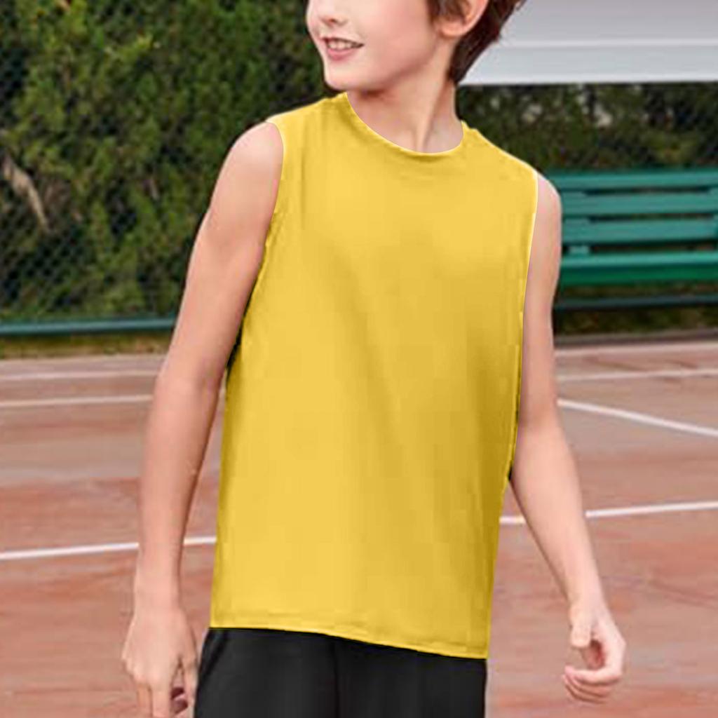 Boys' School Sleeveless Tee - Loose Round Neck Vest