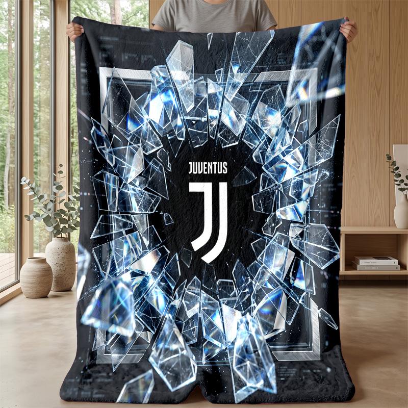 Juventus FC Theme blanket Soft Flannel Blanket Plush Throw Blanket Cozy Sofa Bed Blanket for Home Decor