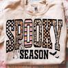 Retro Halloween Leopard Checkered Spooky Season Shirt, Girly Autumn Gifts