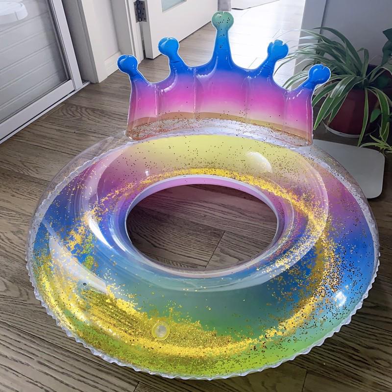 Intex 57288 Double Flamingo Adult Inflatable Swimming Ring - Thick Oversized Floating Bed for Kids & Adults