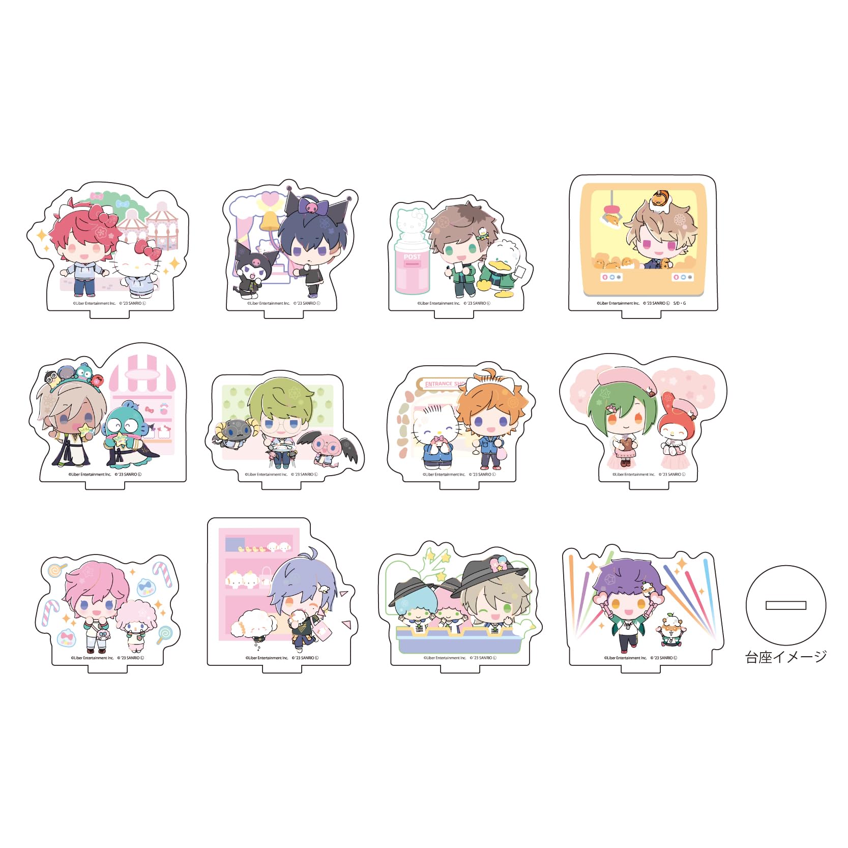 

A3 x персонажи Sanrio 03 S&S акриловая подставка 12 шт. КОРОБКА